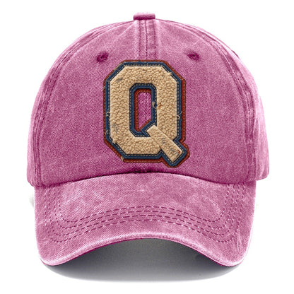 Varsity Chenille Q Monogram Classic Cap – Dusty Rose