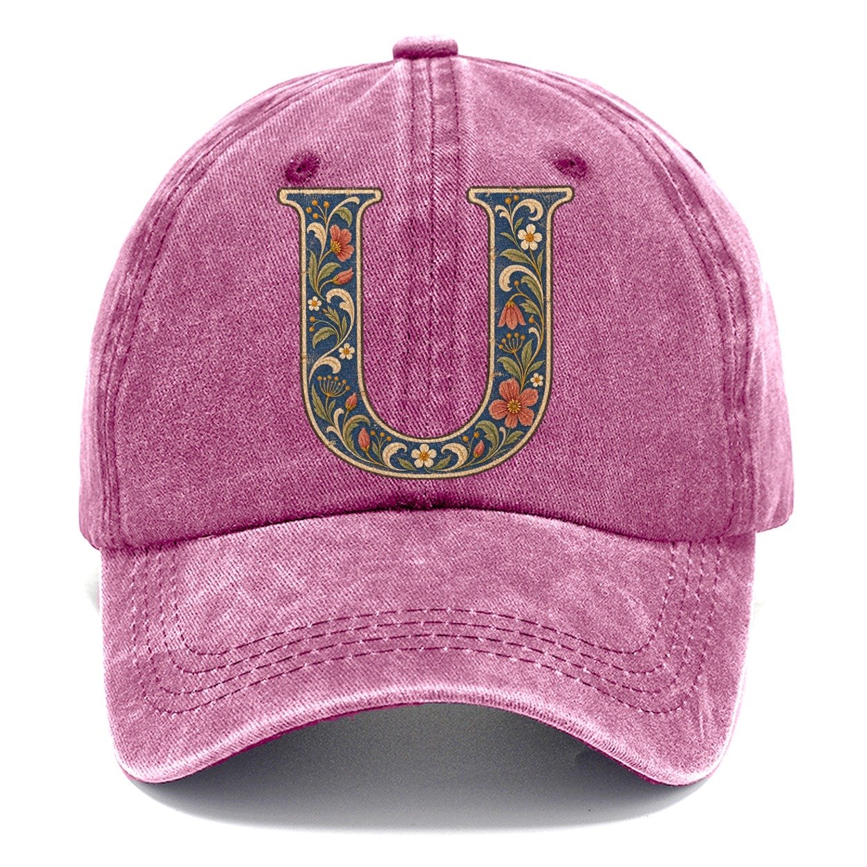 Wildflower U Monogram Classic Cap – Dusty Rose