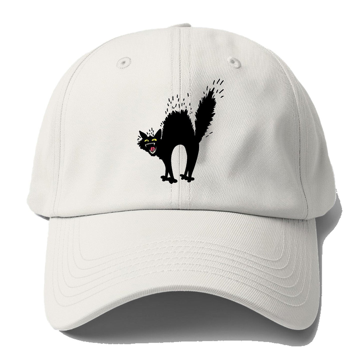 Black Cat Hiss Baseball Cap – Off White