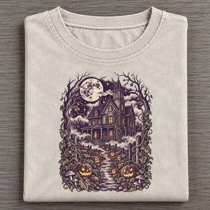 Pumpkin Patch Farmhouse Midnight Haunt Vintage T-shirt – Off White