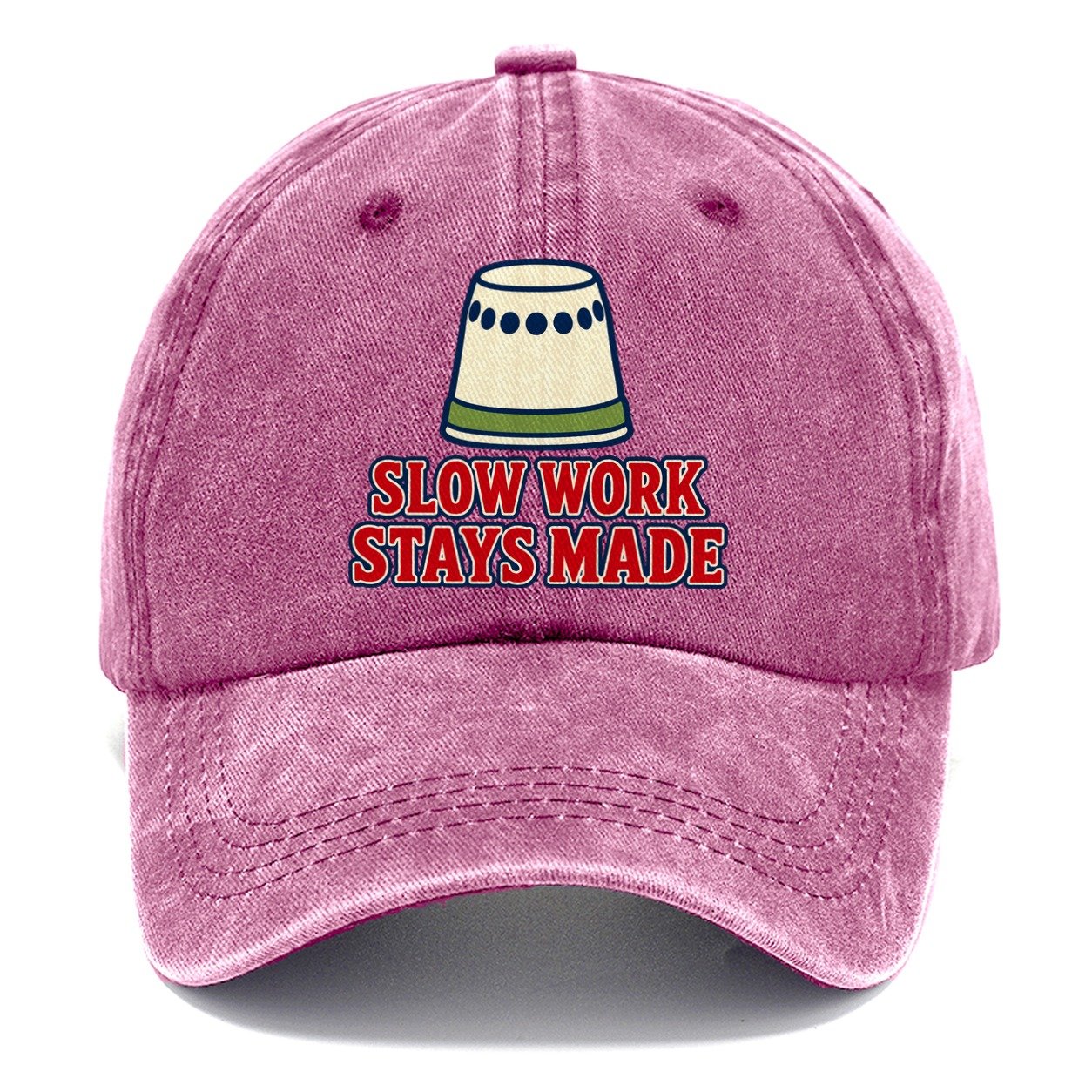 Slow Work Stays Made And Needlework Classic Cap – Dusty Rose