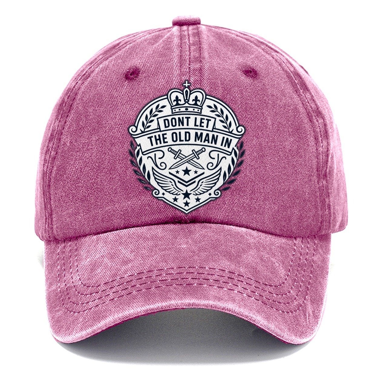 Don't Let the Old Man In Line Art Classic Cap – Dusty Rose