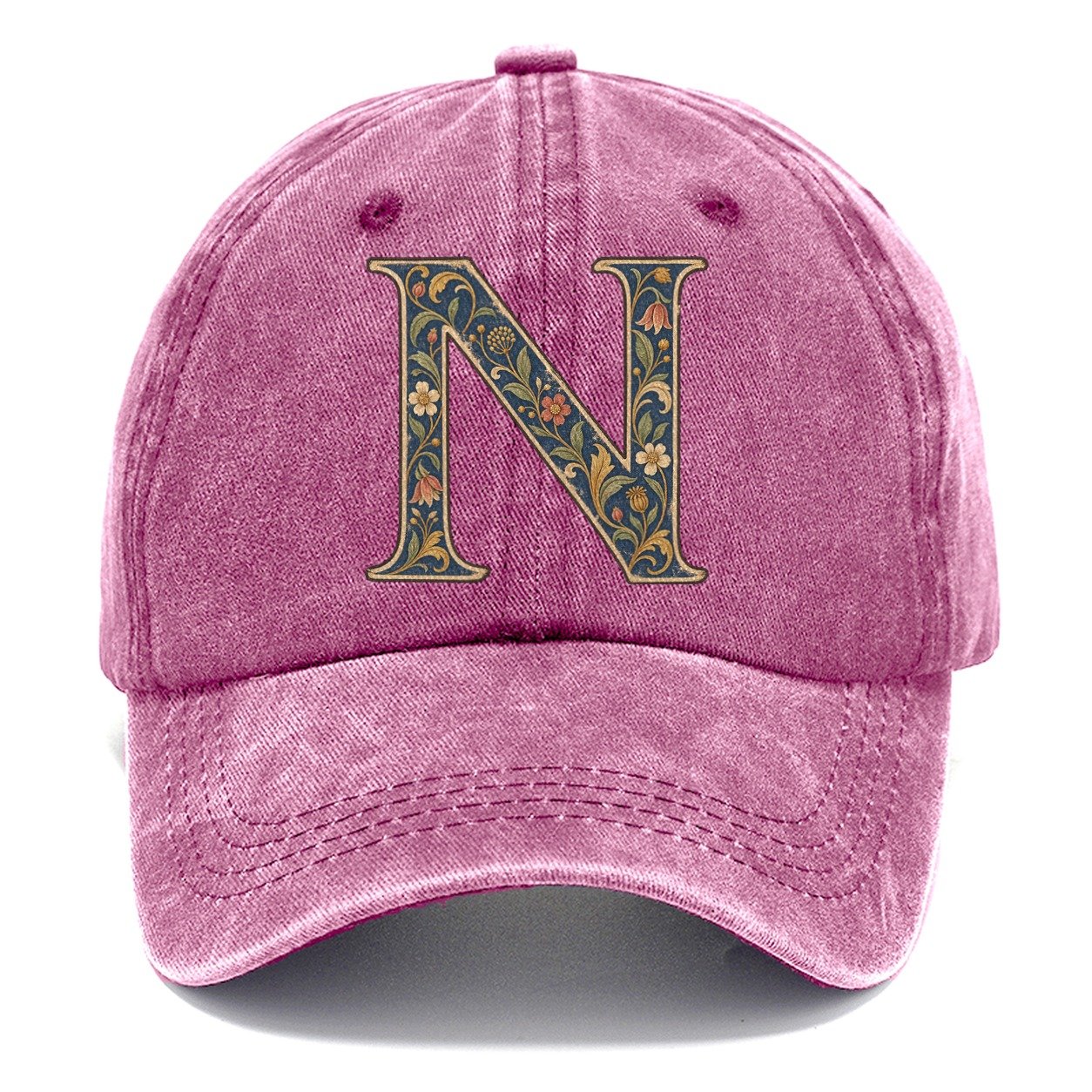 Wildflower N Monogram Classic Cap – Dusty Rose