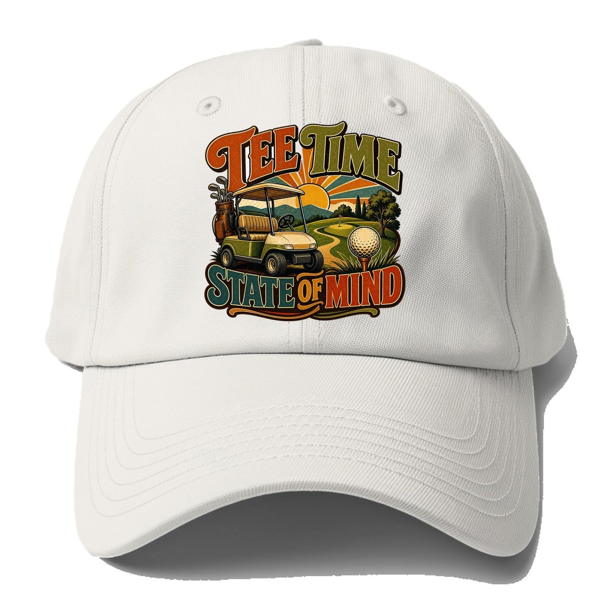 Tee Time State Of Mind Baseball Cap – Off White
