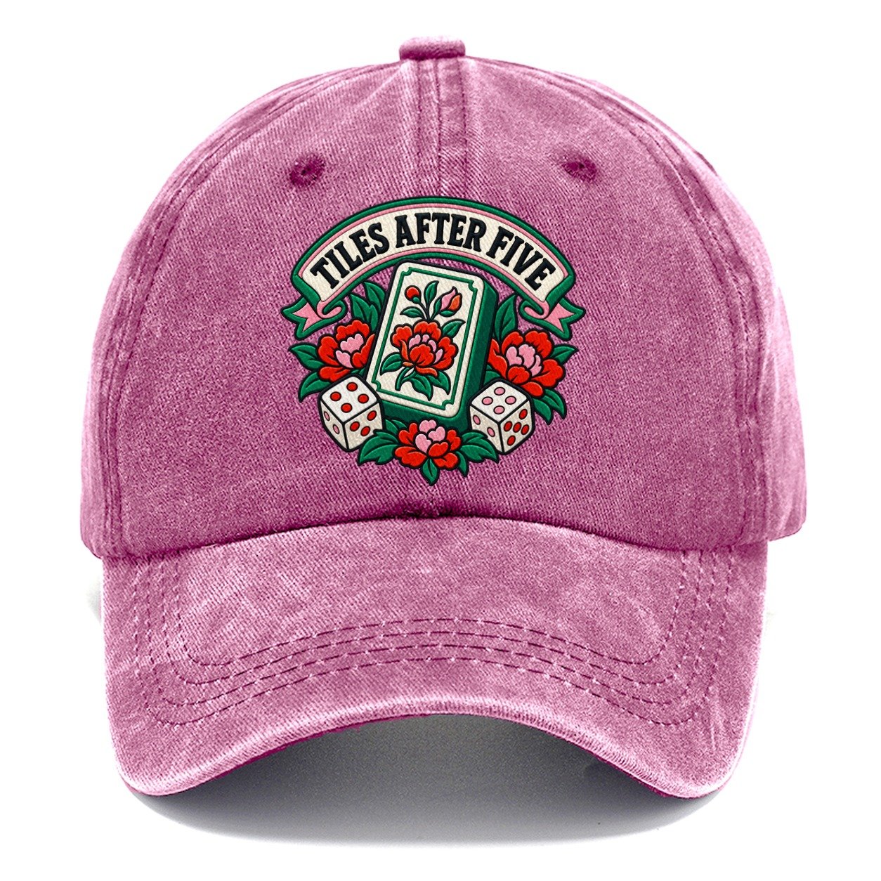Tiles After Five Mahjong Game Night Classic Cap – Dusty Rose