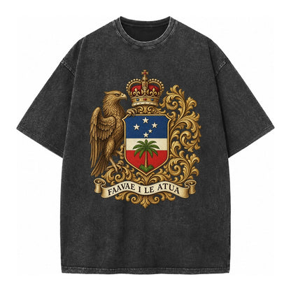 South Africa Springbok Emblem Springbok With Protea Green Go Vintage T-shirt – Black