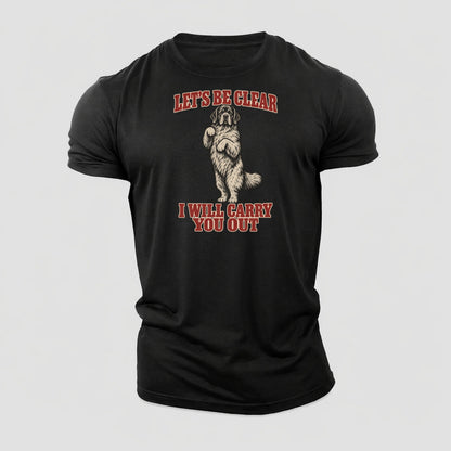 Newfoundland Dog Declarations Cotton T-Shirt – Black