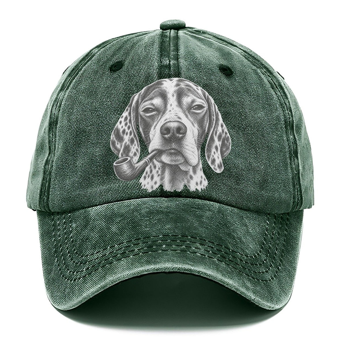 English Pointer A Classic Tobacco Pipe Smoking Dogs Smoking Dogs Portraits Classic Cap – Forest Mist