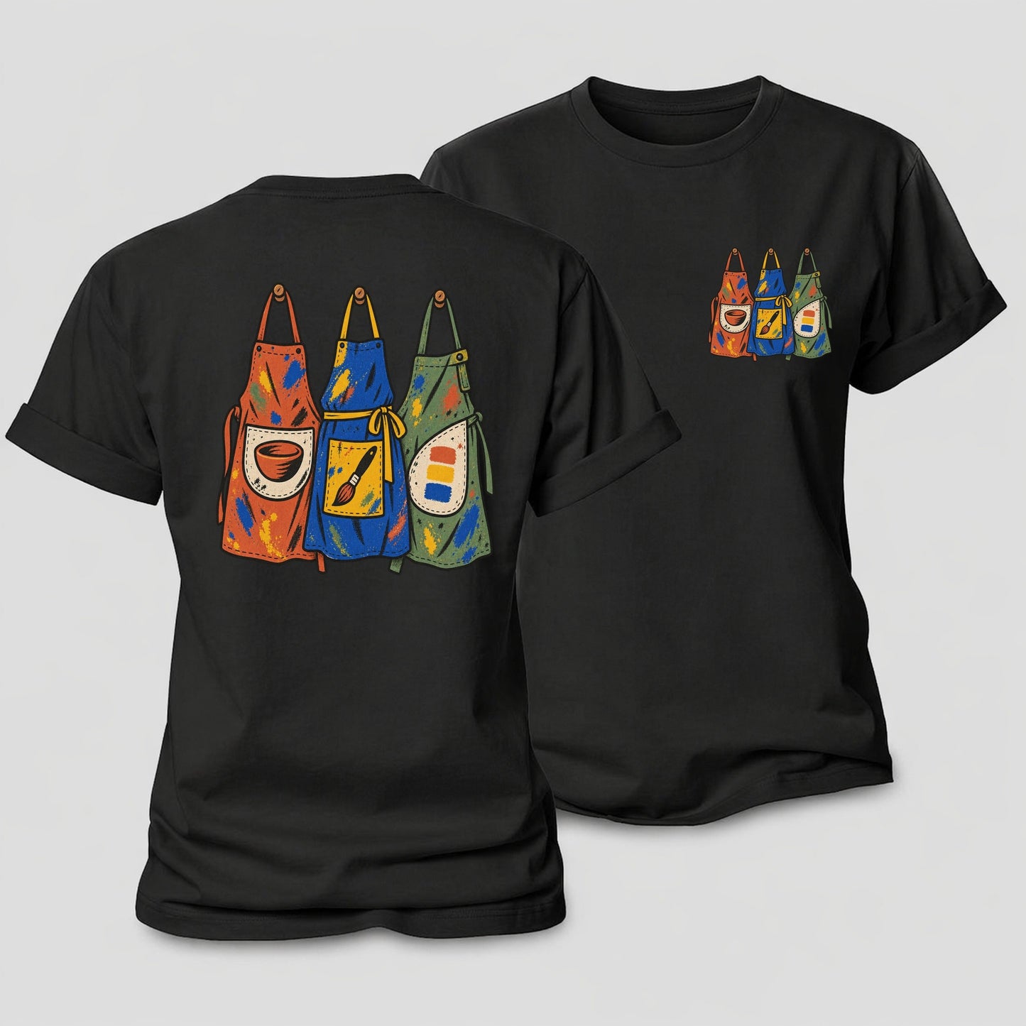 Class Apron Row Clay Color Makers Women's Cotton T-Shirt – Black