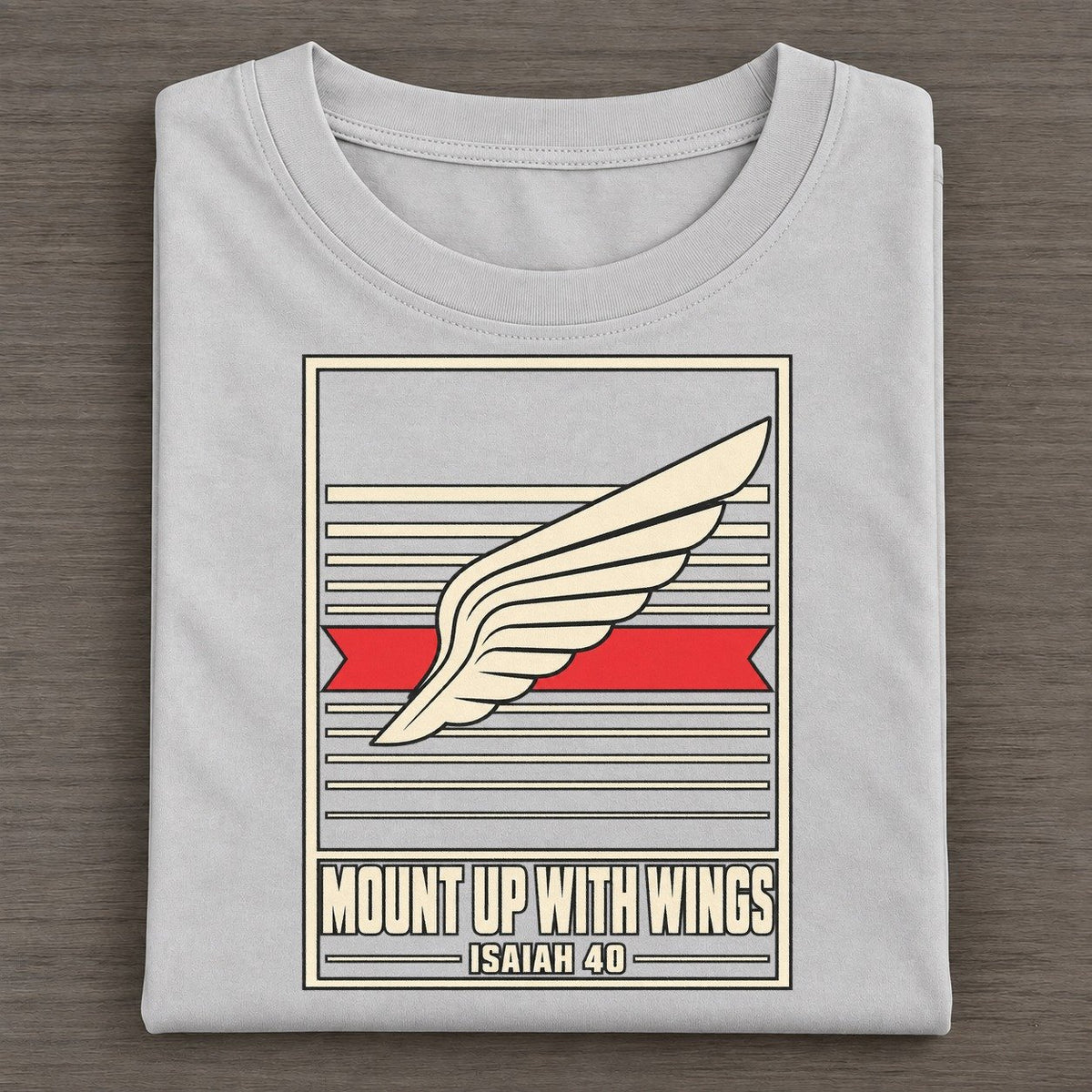 Mount Up With Wings Pit Board Parables Classic T-shirt – Grey