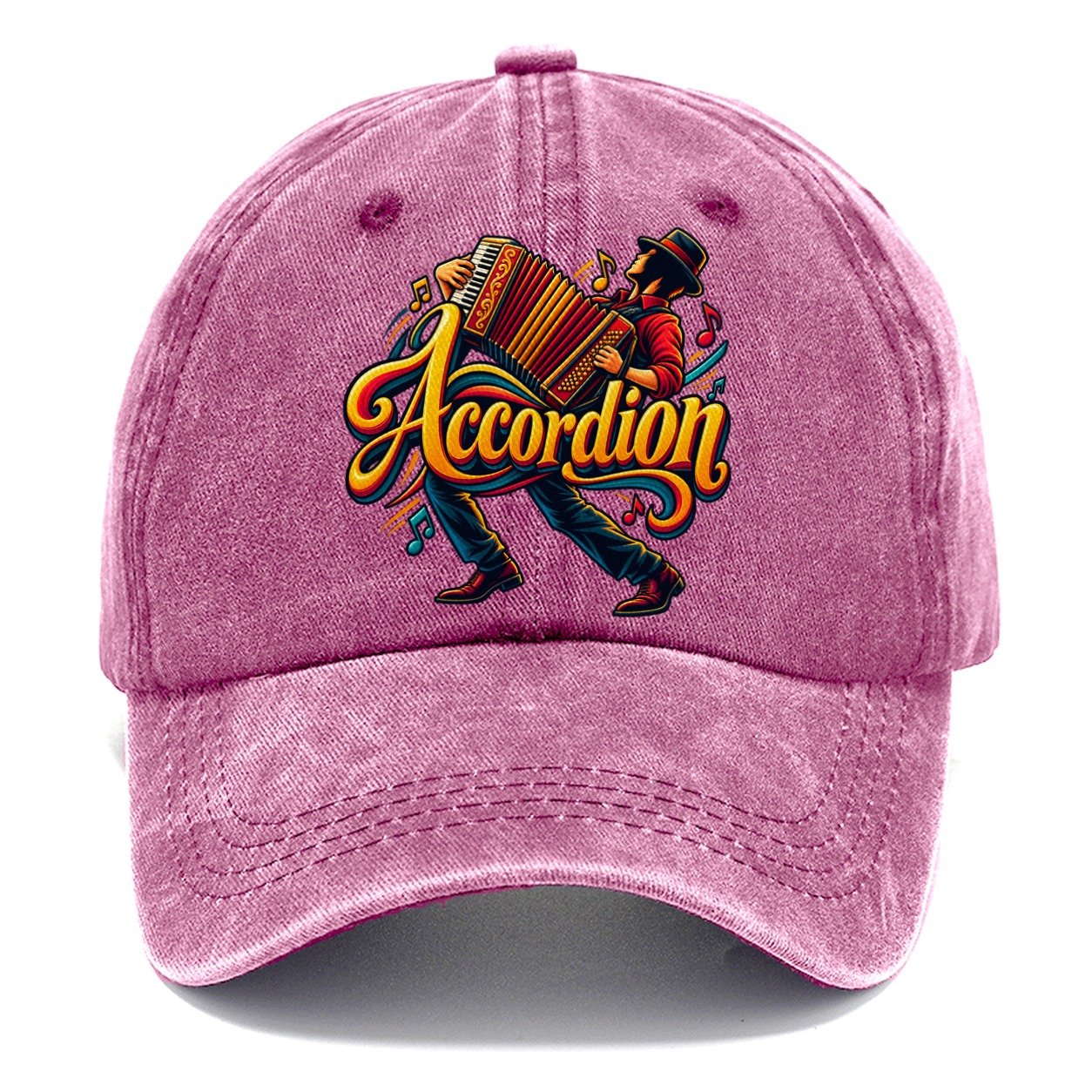 Accordion Wordmark Music Instruments Classic Cap – Dusty Rose