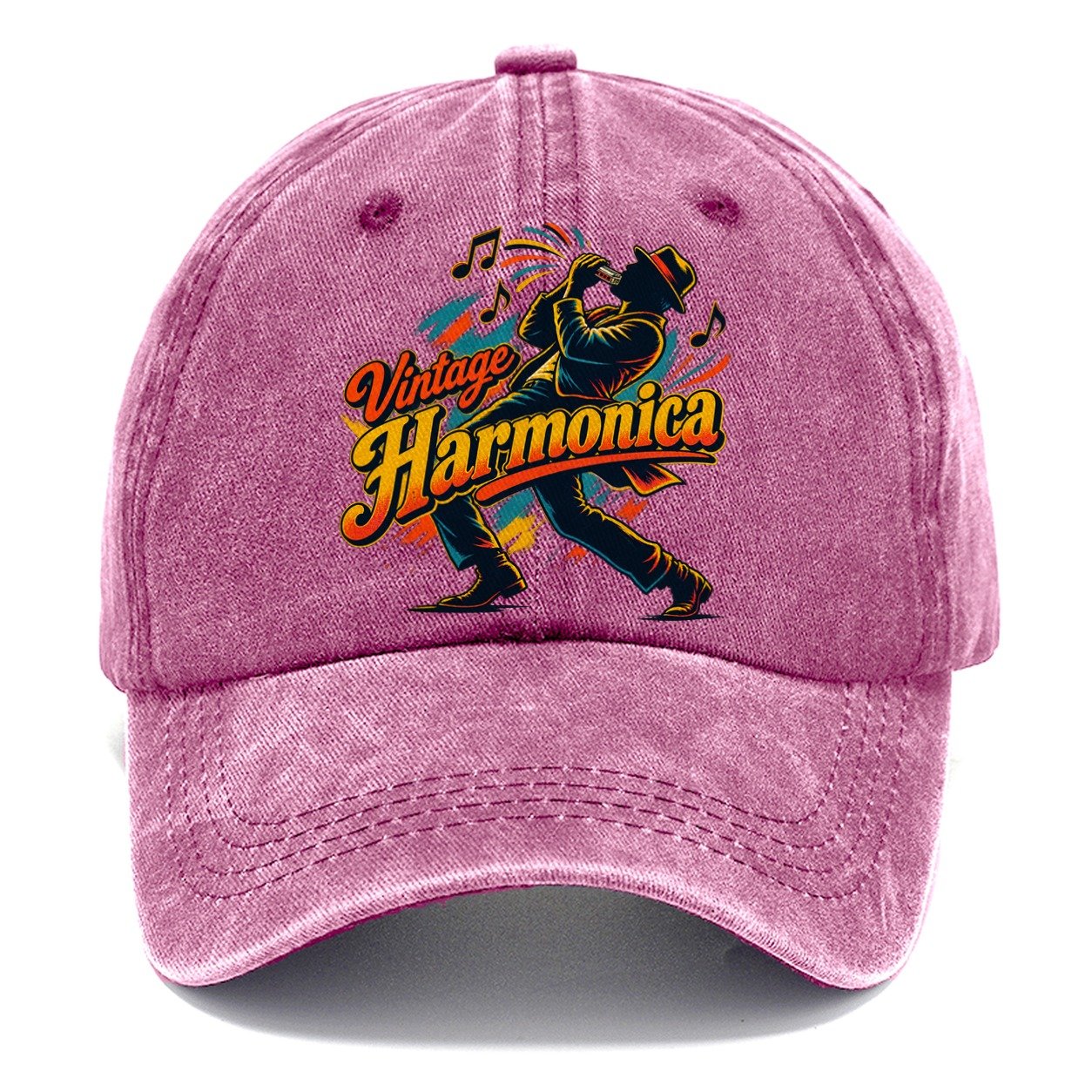 Vintage Harmonica Music Instruments Classic Cap – Dusty Rose