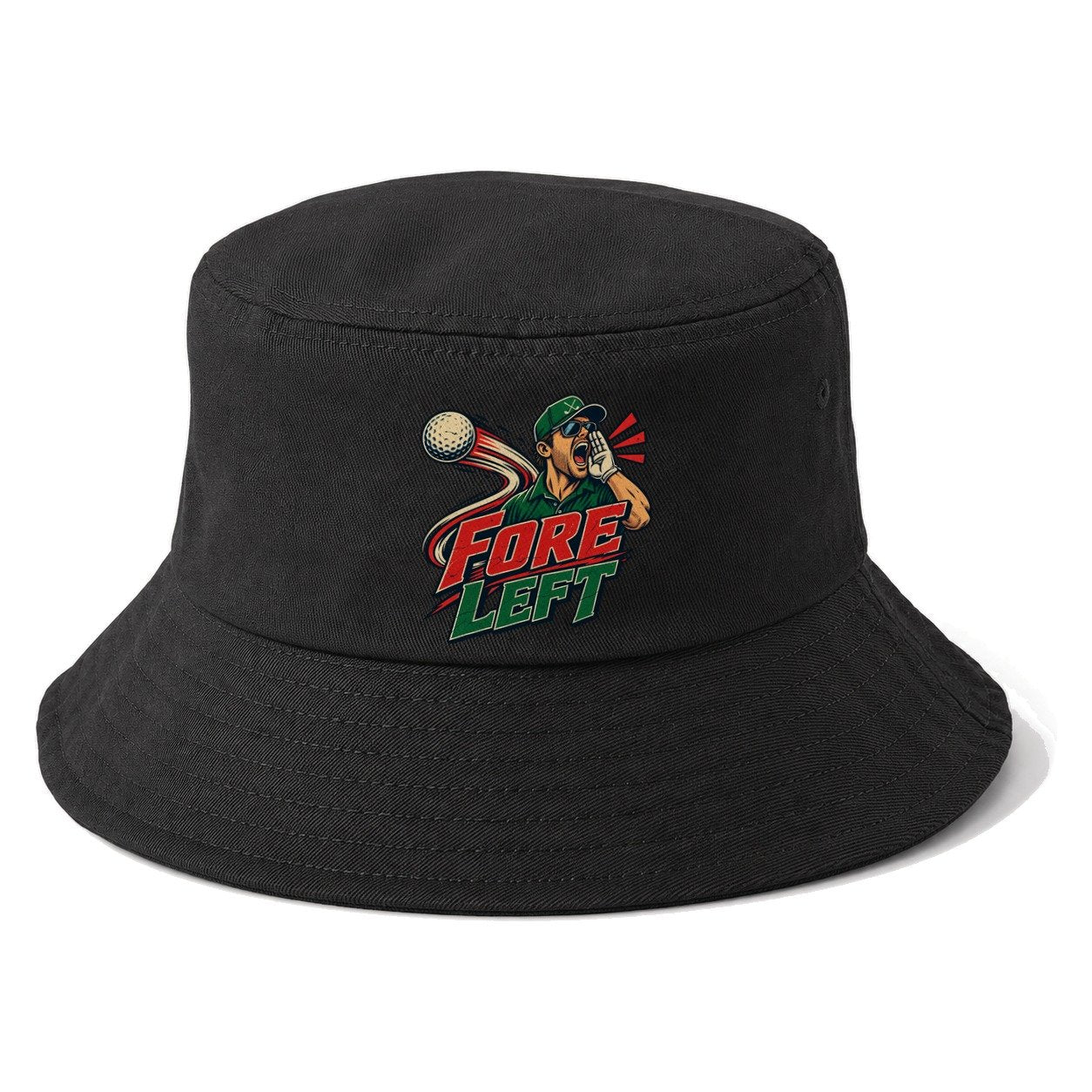 Fore Left Golf Life Bucket Hat – Black