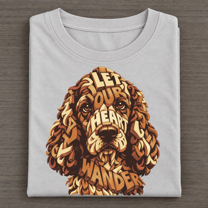 Spaniel Ear Wave Letter Sculpture Classic T-shirt – Grey