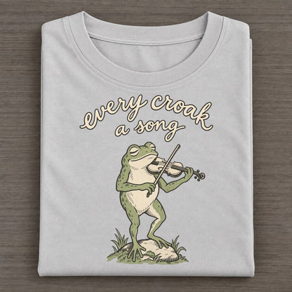 Fiddle By The Water Pond Folk Classic T-shirt – Grey