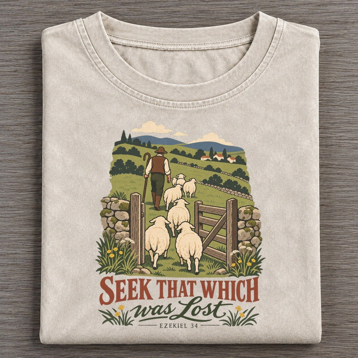 Seek That Which Was Lost The Counting Gate Vintage T-shirt – Off White