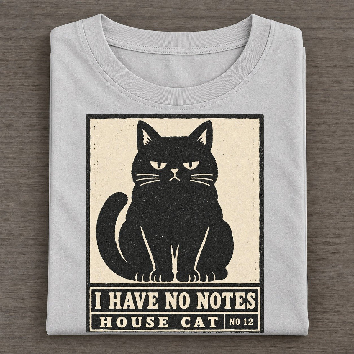 I Have No Notes Neko Says No Classic T-shirt – Grey