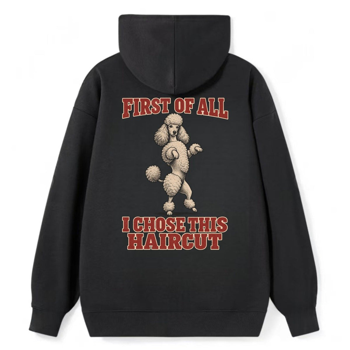 Standard Poodle Dog Declarations Classic Pullover Hoodie – Black