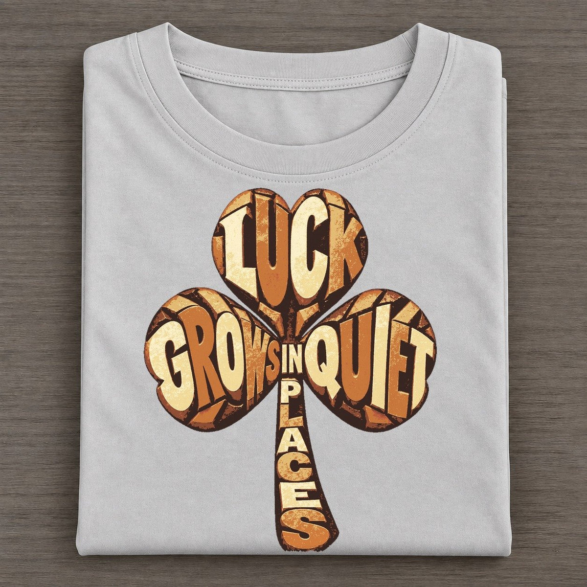 Clover Cursor Bloom Letter Sculpture Classic T-shirt – Grey