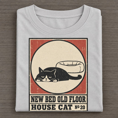 New Bed Old Floor Neko Says No Classic T-shirt – Grey