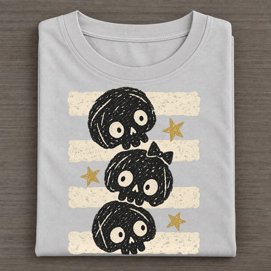 Chalk Skulls Night Stripes Classic T-shirt – Grey