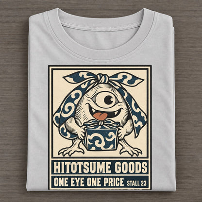 Hitotsume Goods Yokai Night Market Classic T-shirt – Grey