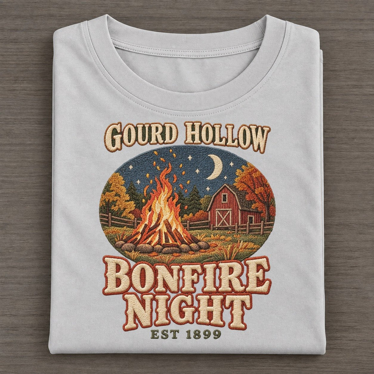 Bonfire Night Gourd Hollow Classic T-shirt – Grey
