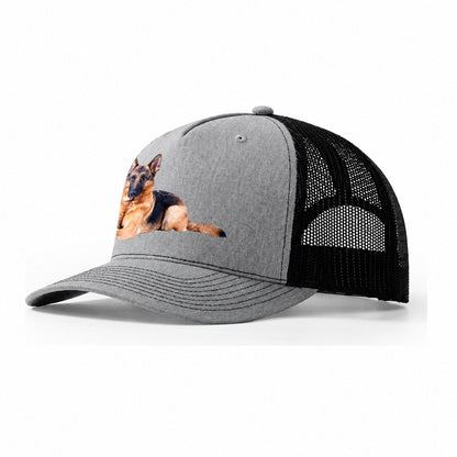 German Shepherd Chatgpt V1 Trucker Hat – Sport Grey-Black