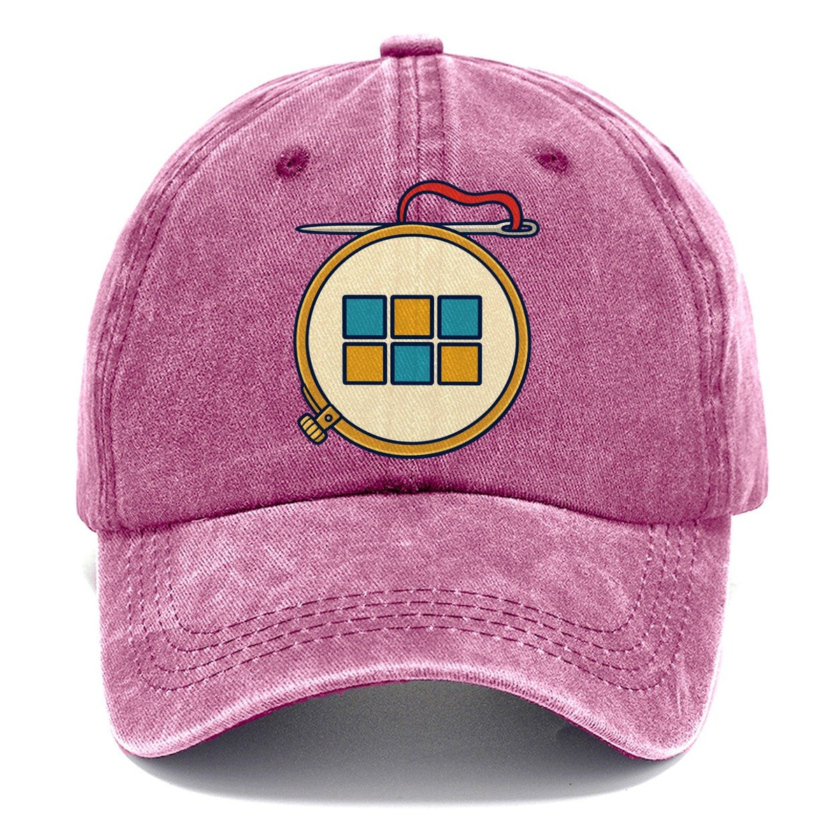 Hoop And Needle And Needlework Classic Cap – Dusty Rose