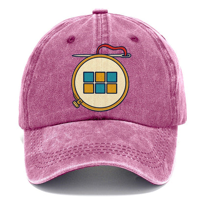 Hoop And Needle And Needlework Classic Cap – Dusty Rose