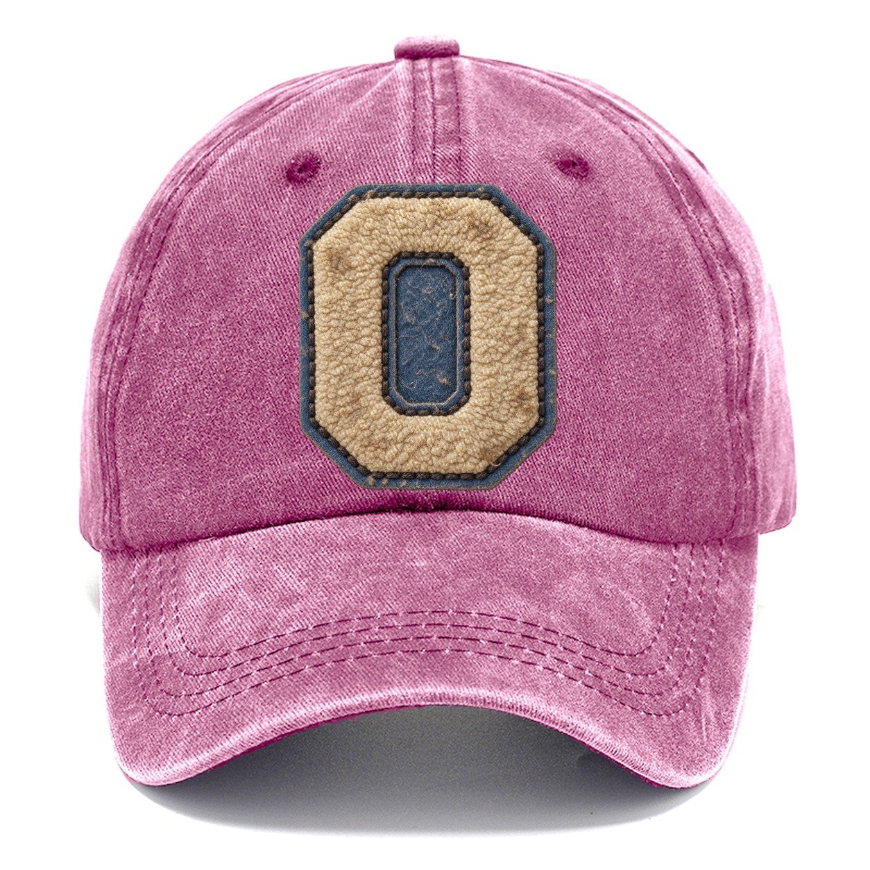 Varsity Chenille O Monogram Classic Cap – Dusty Rose