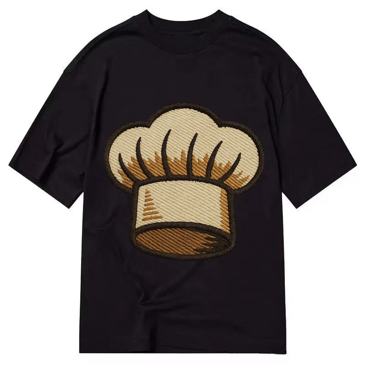 Chef Toque Pleats Embroidered 2a1da8 Classic T-shirt – Black