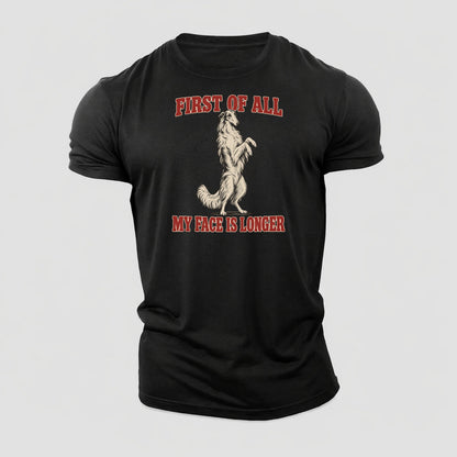 Borzoi Dog Declarations Cotton T-Shirt – Black