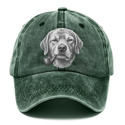 Labrador Retriever A Classic Tobacco Pipe Smoking Dogs Smoking Dogs Portraits Classic Cap – Forest Mist