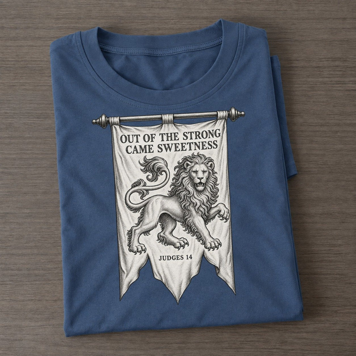 Out Of The Strong Beast And Banner Classic T-shirt – Twilight Navy