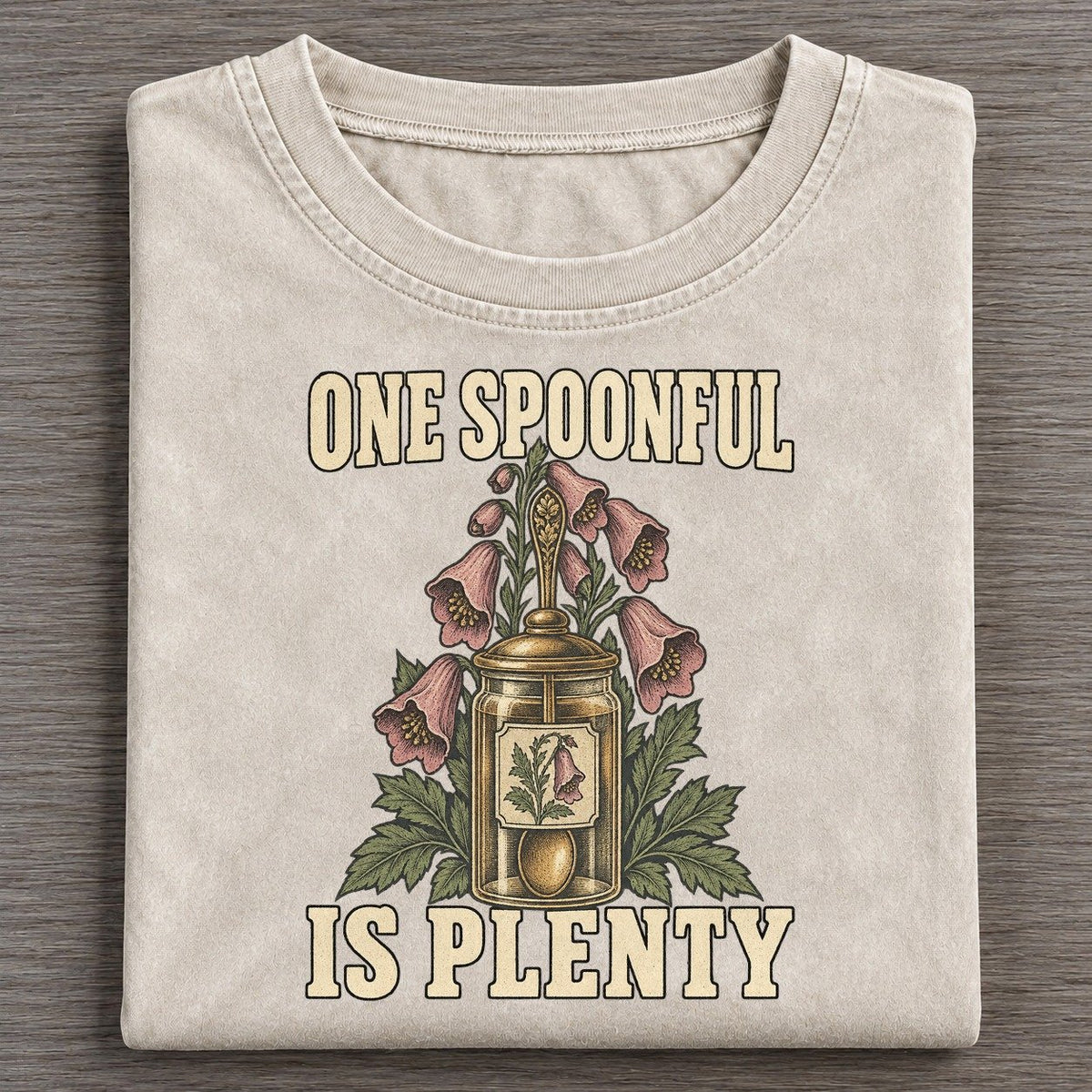 Is Plenty Botanical Warnings Vintage T-shirt – Off White
