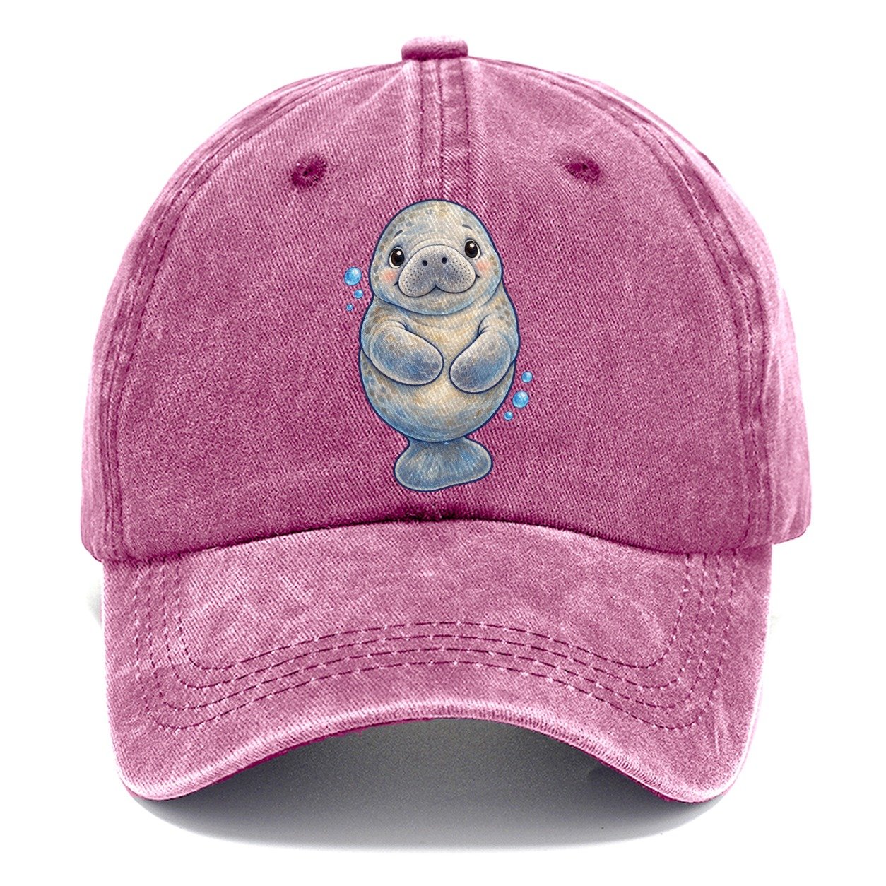 Manatee Front Flipper Hug Sea Sprite Classic Cap – Dusty Rose