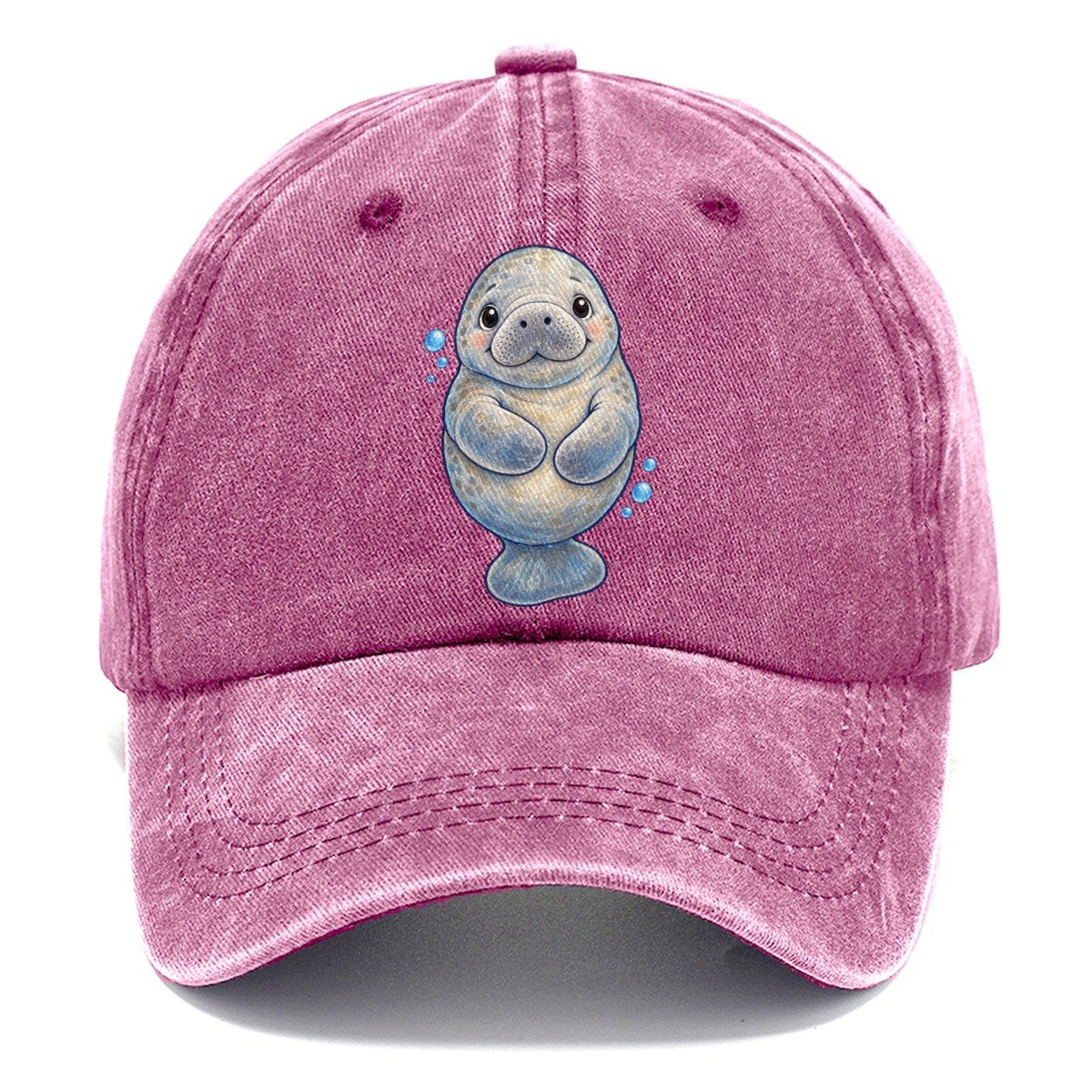 Manatee Front Flipper Hug Sea Sprite Classic Cap – Dusty Rose