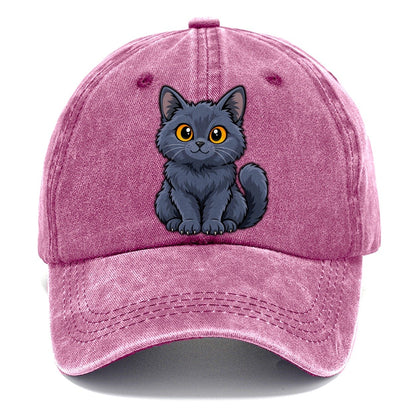 Chartreux Smiling Sit Peeking Cats Classic Cap – Dusty Rose