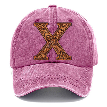 Tooled Leather X Monogram Classic Cap – Dusty Rose