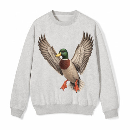 Mallard In Flight Fleece Sweatshirt – Light Gray