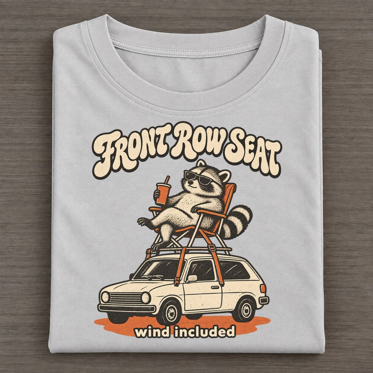 Front Row Seat Raccoons Off Duty Classic T-shirt – Grey