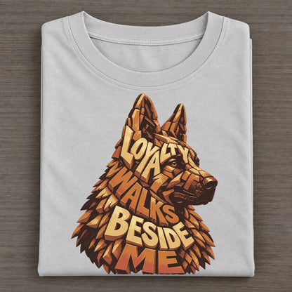 Shepherd Ear Profile Letter Sculpture Classic T-shirt – Grey