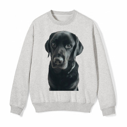 Black Labrador Fleece Sweatshirt – Light Gray
