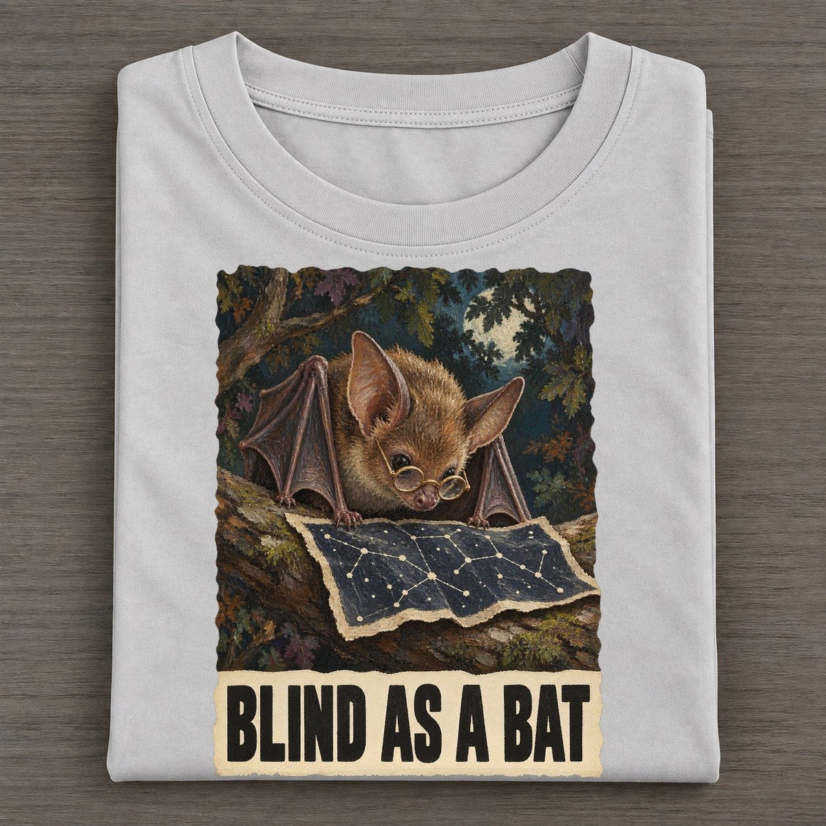 Bat Blind As A Bat Animal Puns Vol. 2 Classic T-shirt – Grey