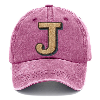 Varsity Chenille J Monogram Classic Cap – Dusty Rose