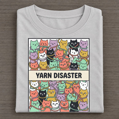 Yarn Disaster Overcatted Classic T-shirt – Grey