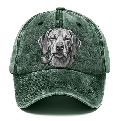 Rhodesian Ridgeback A Classic Tobacco Pipe Smoking Dogs Smoking Dogs Portraits Classic Cap – Forest Mist