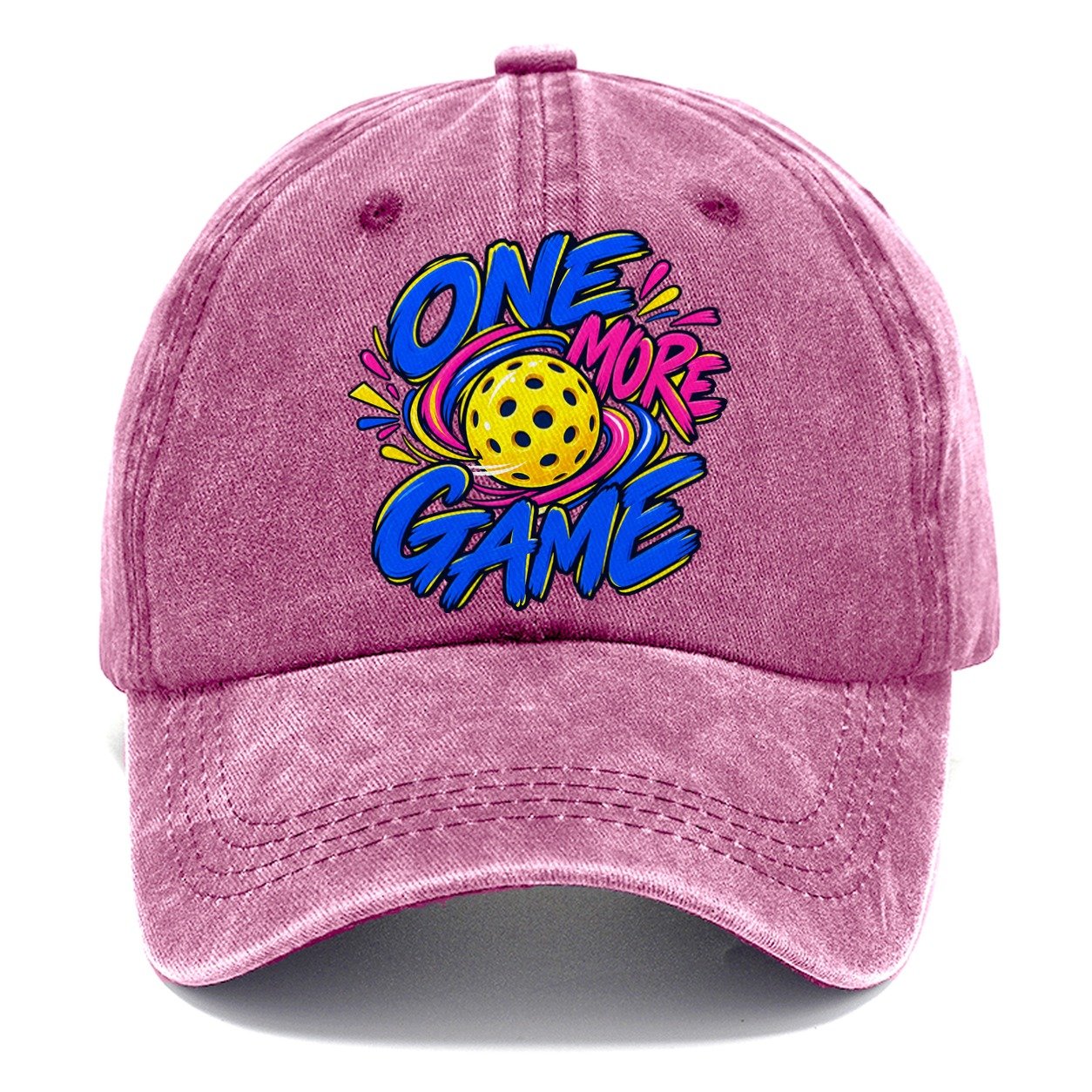One More Game Pickleball Life Classic Cap – Dusty Rose