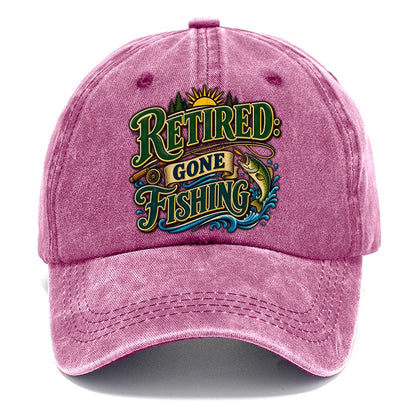Retired Gone Fishing Retired Living Classic Cap – Dusty Rose